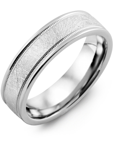 Men S Hand Brush Milgrain Edges Gold Wedding Ring Madani Rings Men S Hand Brush Milgrain Edges Gold Wedding Ring